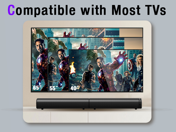 Sound bar Compatible with Most TVs
