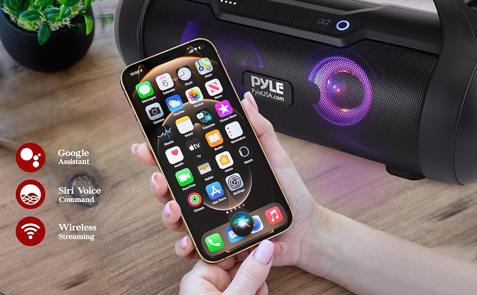 Wireless;Portable Bluetooth Boombox;Rechargeable Boom Box;Loud Stereo System;Speaker