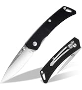 Harita Pocket Knife Folding Knife with G10 Handle, Stainless Steel Blade Safety Liner Lock Belt C...