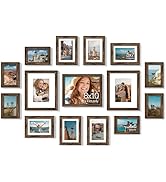 Vittanly 15 Pack Picture Frames Collage Wall Decor for Mounting or Tabletop Display, Gallery Fram...