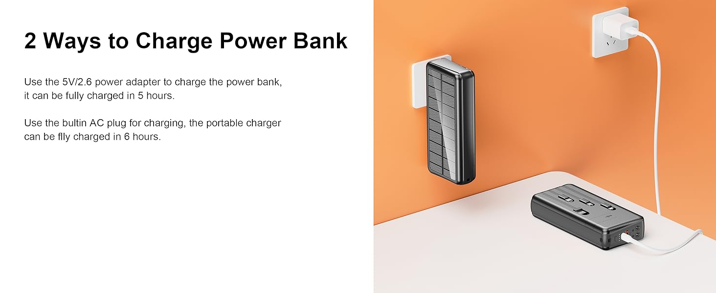 Built in Cable and Wall Plug