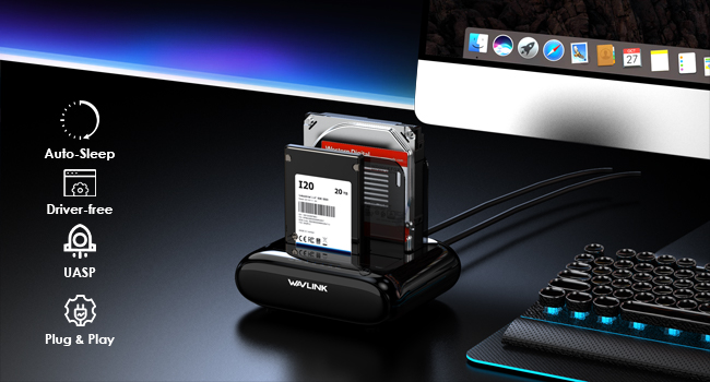 WAVLINK Dual Bay Hard Drive Docking Station