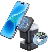 GreBed 15W Magnetic Charger 4 in 1 Wireless Charging Station Compatible with iPhone 17/16/15/14/1...