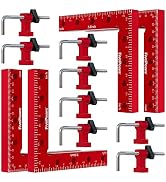 Fivepears 4 Pack 90 degree positioning square clamps set for woodworking, 5.5" x 5.5"(14 x 14cm) ...