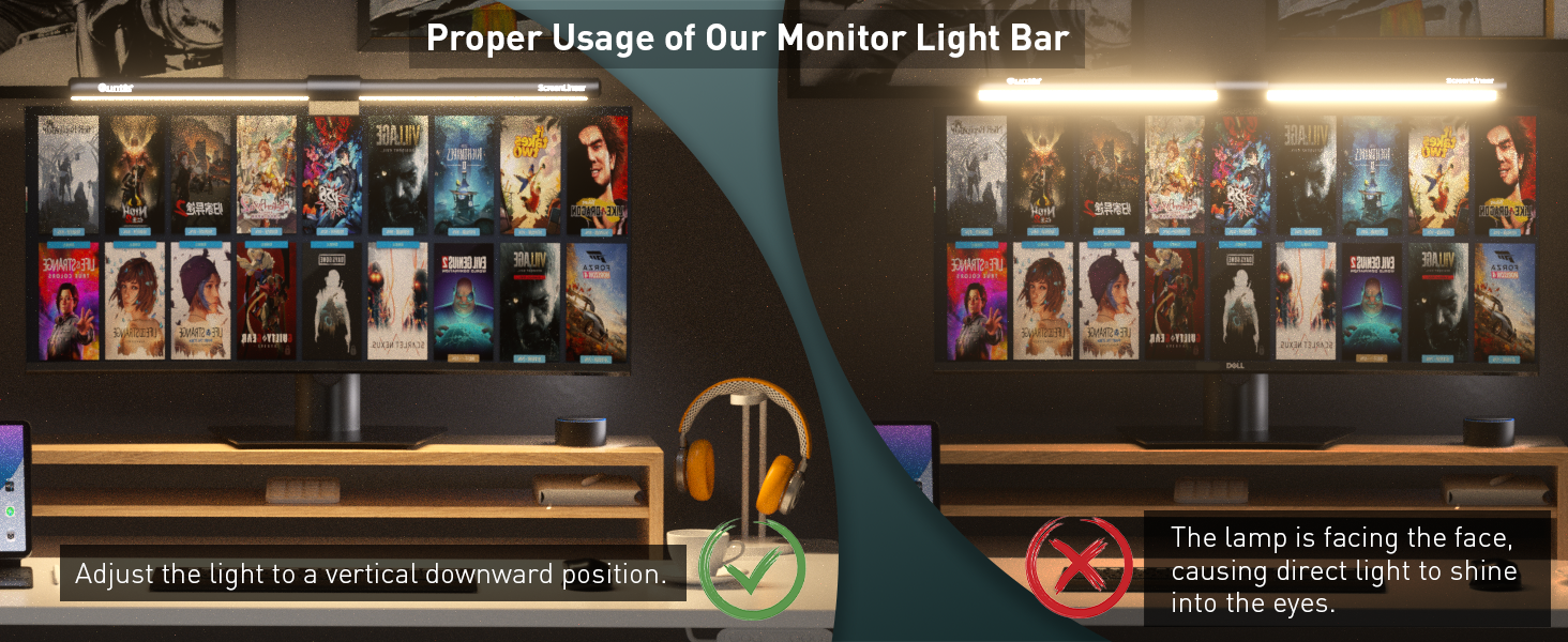 curved monitor light bar