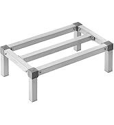 VEVOR Aluminum Dunnage Rack, 24” x 14” Commercial Food Floor Rack, 8” Off the Floor, 1000 lbs Cap...