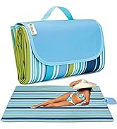 RUIBOLU Large Picnic Blanket, Beach Blankets(80X60) Inch Sandproof Beach Mat for 3-5 Adults Water...