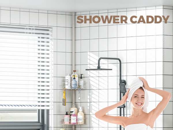 inside shower storage With Hidden Hook &amp; Towel Holder