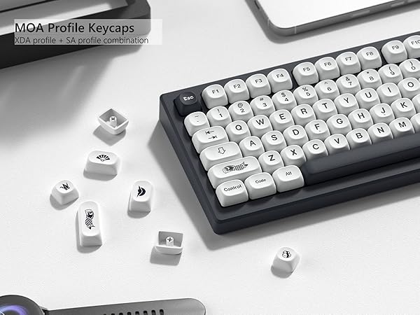  PBT Keycaps 60 65 75 100 Percent, MOA Keycaps Dye-Sublimation, Custom Keyboard Key caps