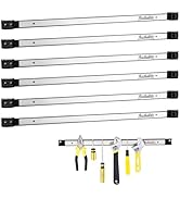 Rechabite 6 Pieces 24" Magnetic Tool Holder Strip, Stainless Steel Surface Tool Magnet Bar, Metal...