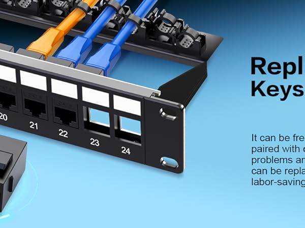 24port keystone patch panel