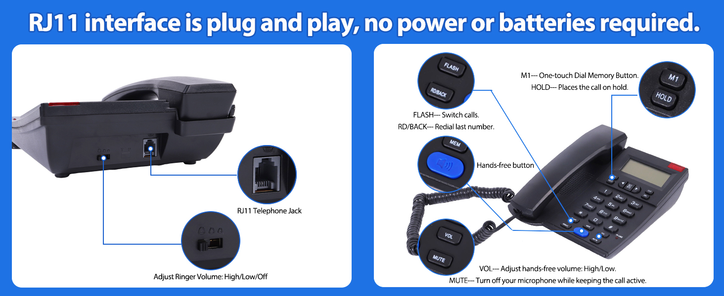 Corded Phone with Caller ID