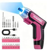 GRENPRO 4V Electric Screwdriver Rechargeable 29pcs, Cordless Screwdriver, USB Small Power Screwdr...