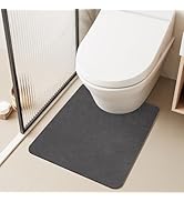 Bath Mat, Bathroom Rugs Non Slip Washable Thin Absorbent Quick Dry Bath Mat Fits Under Door Bathr...