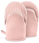 Big Red House Mini Oven Mitts, Made with Recycled Cotton Infill, 480 F Heat Resistant, 1 Pair Pink