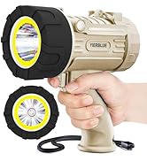 YIERBLUE Rechargeable Spotlight Floodlight Combo 1000,000 Lumen LED, IP67 Waterproof Spot Light C...