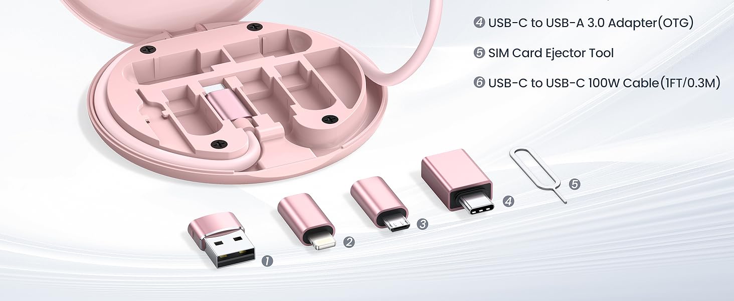 usb c adapter cable set