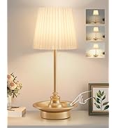 GyroVu Gold Cordless Table Lamp, Rechargeable Lamps LED Table Lamps, Portable Touch Wireless Lamp...