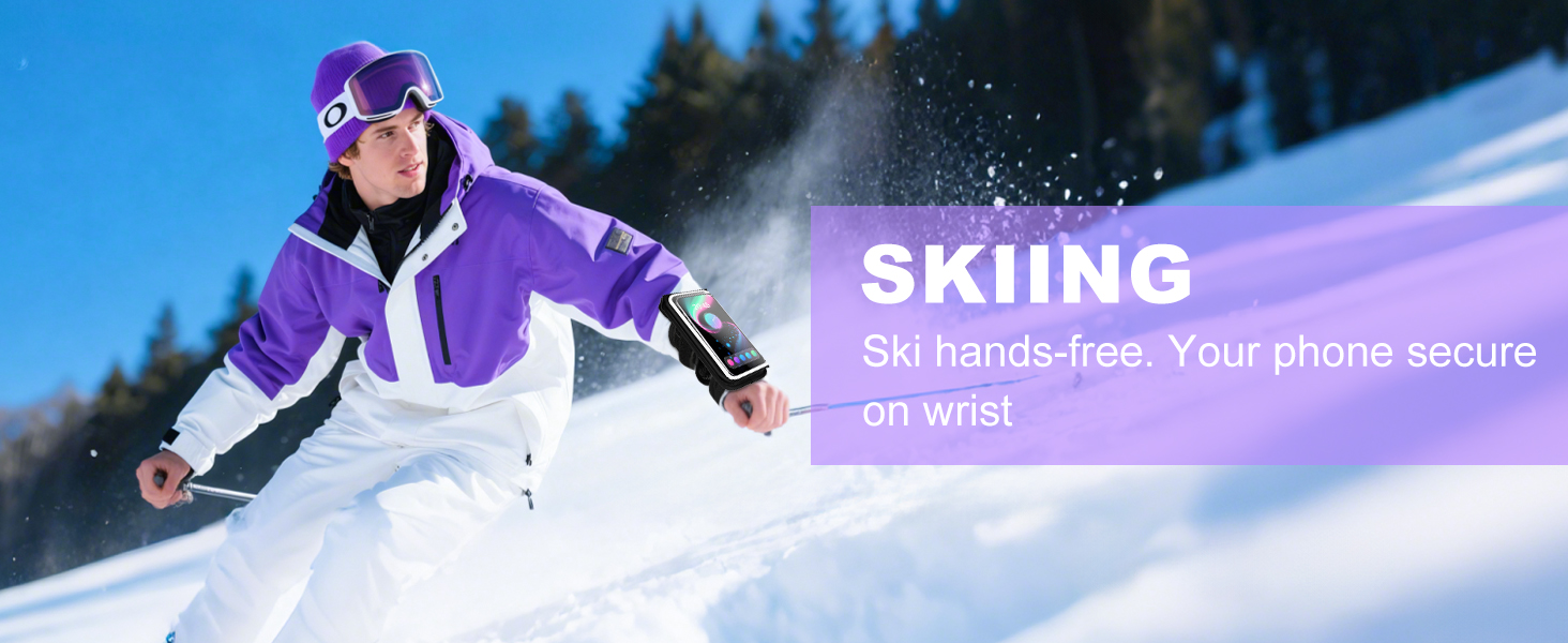 Phone Armband Sports Wristband Forearm Band phone holder for skiing Fitness Armband Secure Fit