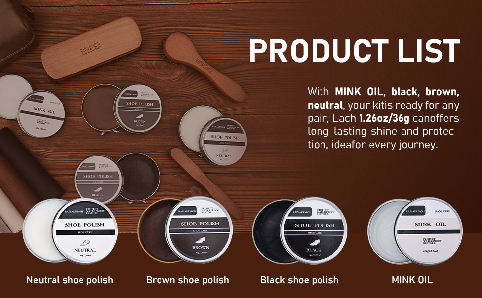 shoe polish brush shoe polish kit shoe shine kit for men leather cleaning kit leather boot care kit