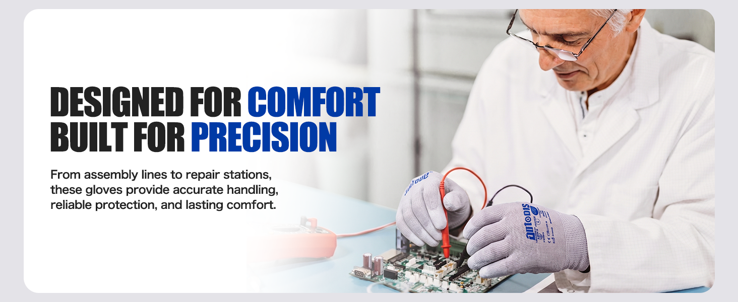 antools Nylon ESD Anti-Static Gloves