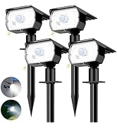 nipify Solar Lights Outdoor Waterproof, Motion Sensor Spot Lights- 4 Pack/56 LED/3 Modes Solar Po...