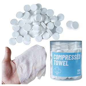 100PCS Compressed Towels, Coin Tissues Camping Wipes Toilet Paper Tablets Portable Towels for Home 