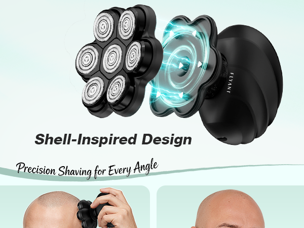 Magnectic head shaver