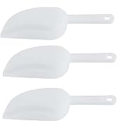 3Pack Ice Cube Scoops - Clear Plastic Measuring Scoops for Sugar, Flour, Candy and Dessert - Idea...