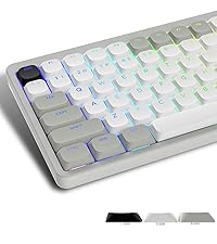 Womier Keycaps, Low Profile Keycaps, Shine Through Custom PBT Keyboard Key caps for 60% 65% 75% 80% ...