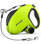 Pecute 32ft Retractable Dog Leash with Poo Bag Holder, Chew Proof Dog Leash with 360° Tangle-Free...