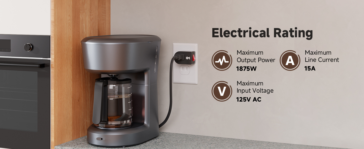 Compact and durable 2-prong outlet adapter with switch for easy installation