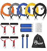 AHIER 14PCS Resistance Bands Set, Exercise Bands for Men &amp; Women, 20lbs to 40lbs Workout Bands, E...