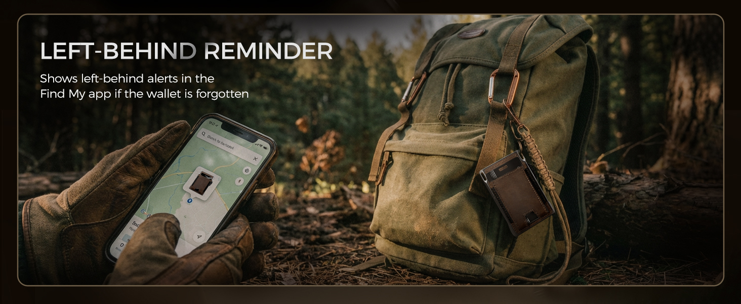 Wallet Tracker Card (iOS Only) Apple MFi Certified Slim Tracking Card