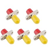 WSOLDMA 5PCS FC to ST Fiber Optic Adapter Optical Coupler FC Female to ST Female Singlemode Netwo...