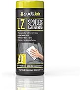 SUDS LAB LZ Spot-Less Leather Wipes, Clean, Condition, Protect and Prevent Cracking or Fading of ...