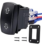 weideer Motor Polarity Reversing Rocker Switch Momentary 20A 12V DC Motor Control 7Pin Up Down Bl...