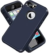 ACAGET iPhone 5S/5/SE 2016 Protective Case - Dark Blue/Black, Dual Layer Shock-Absorbing TPU + PC...