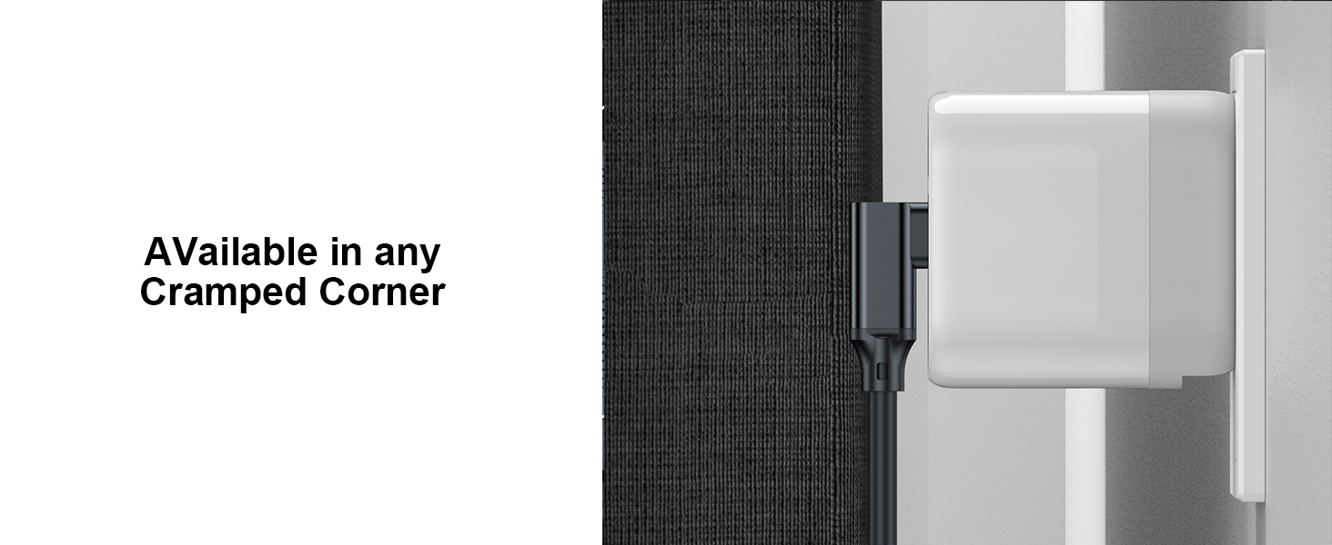 C to USB C Cable Right Angle 20Gbps