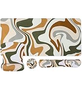 MOSISO Desk Pad Mat Keyboard Mouse Pad Set,Large Gaming Mouse Pad&amp;Keyboard Wrist Rest&amp;Mouse Pad w...