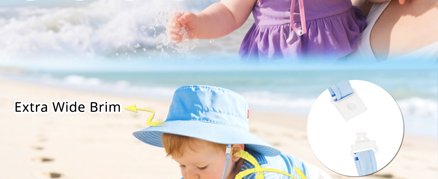 baby summer hat wide brim