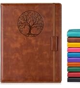 Biuwory Lined Journal Notebook for Women Men,256 Pages A4 Large Hardcover Leather Journals for Wr...
