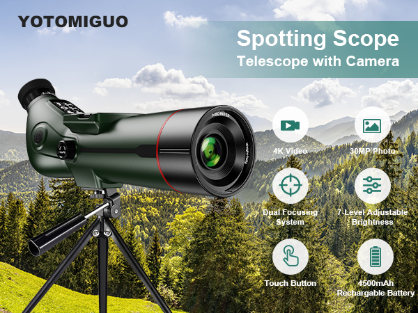 Spotting Scopes with Tripod, Angled 25-75x70mm Spotter Scope with Phone Adapter