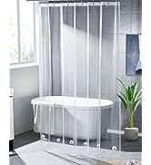 Premium Clear Shower Curtain Liner with Magnets and Rustproof Grommets, Lightweight, Waterproof, ...