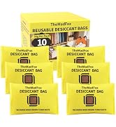 TheMadFox Rechargeable Silica Gel Desiccant Packets(10 Pack), Cobalt Free Color Indicating Desicc...