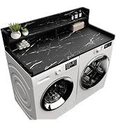 FZGhome Washer Dryer Countertop, 54" x 27.55" 2-Tier Washer Dryer Topper with Edge, for Laundry R...