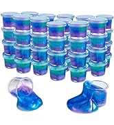 Playbees Mini Galaxy Slime - 48 Pack - Marbled Unicorn Slime Party Favors - Rainbow Colors for Se...