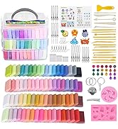 Aestd-ST Polymer Clay Kits 72Colors, Modeling Clay for Kids, Non-Stick Molding Oven Bake Clay wit...