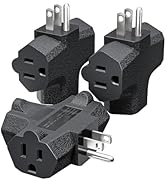 K KASONIC - 3-Outlet Grounding Adapter, [UL Listed] Plug Extender, Heavy-Duty Grounded Power Tap ...