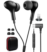 USB C Headphone for Samsung S25 FE S24 A16 A17 Wired Earbuds Magnetic in-Ear Type C Earphone with...